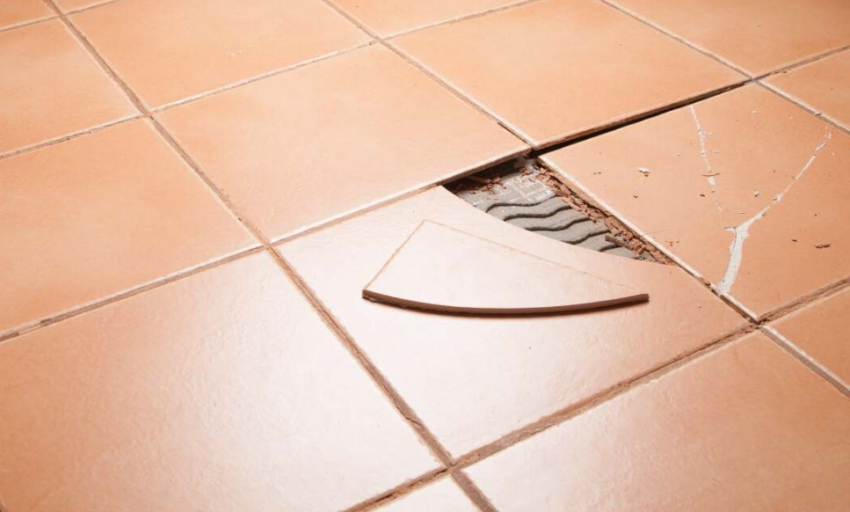 replacing cracked tiles